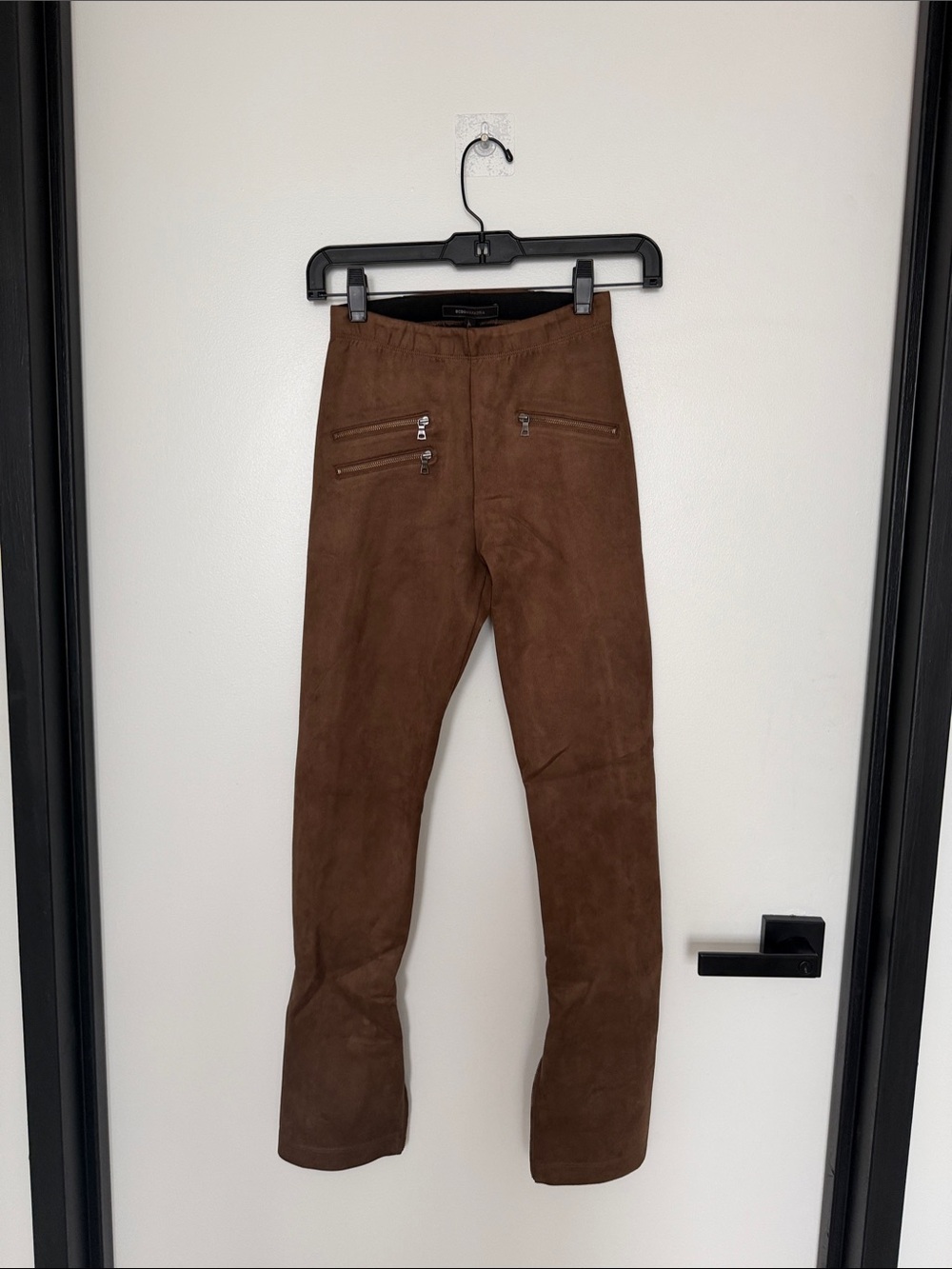 BCBGMaxAzria Brown Suede Slim Pants